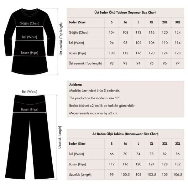 Black Burkini with Colourful Design Top - Image 5