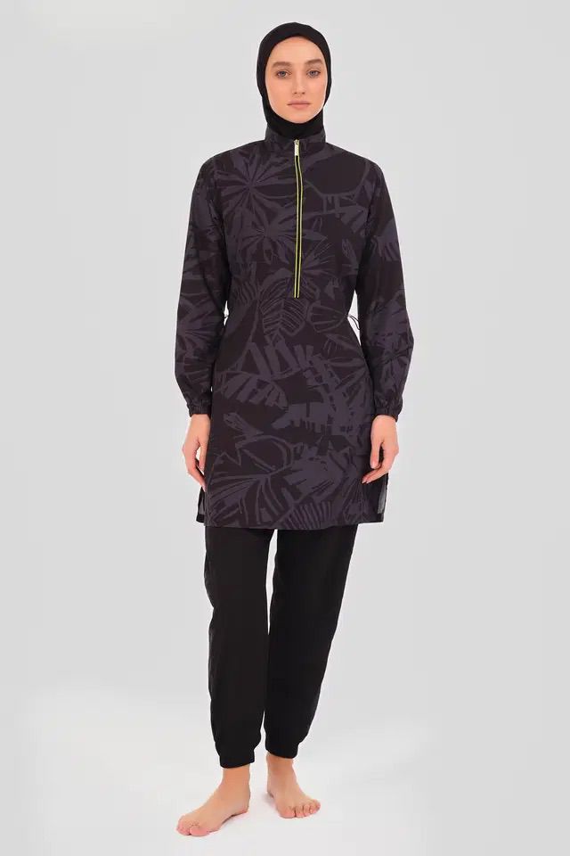 Black Burkini with Design Top