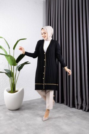 Knitted Royal Black Jacket