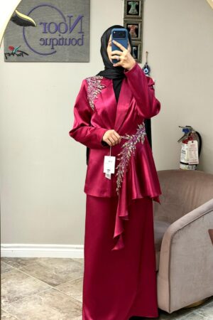 Peplum Two-Piece Evening Set
