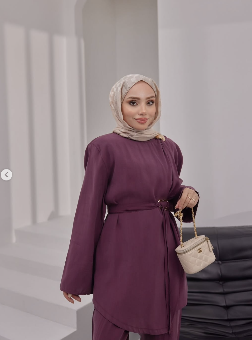 Deep Plum Modal Tunic-Pants Set - Image 3