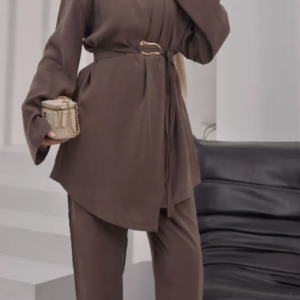 Light Brown Modal Tunic-Pants Set