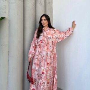 Blush Floral Modest Summer Dress