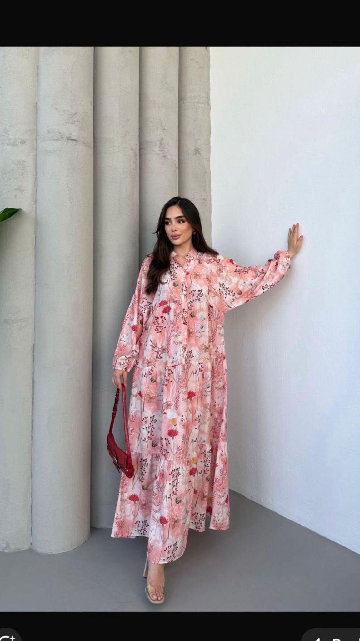 Blush Floral Modest Summer Dress