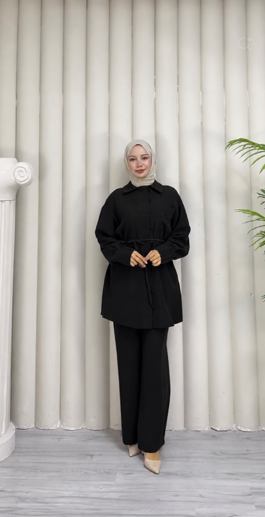 Belted Modest Two Piece Set - Image 5