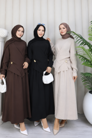 Cross Wrap Modest Two Piece Set