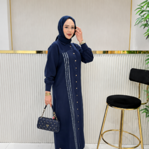 Organic Cotton Button-Front Abaya