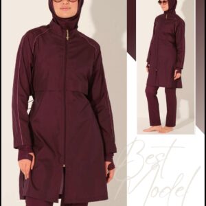 Plum Quick-Dry Modest Swimwear Set