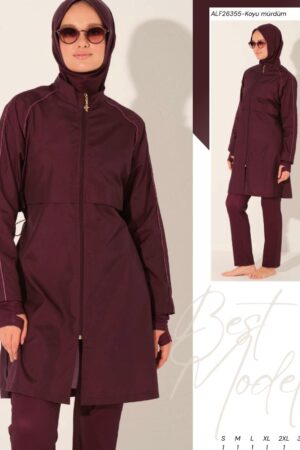 Plum Quick-Dry Modest Swimwear Set