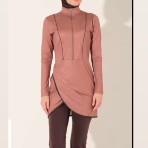 Mocha Stretch Modest Swimwear Set