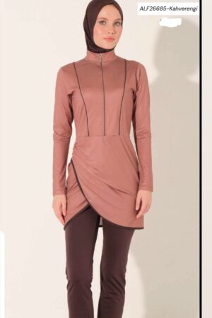 Mocha Stretch Modest Swimwear Set
