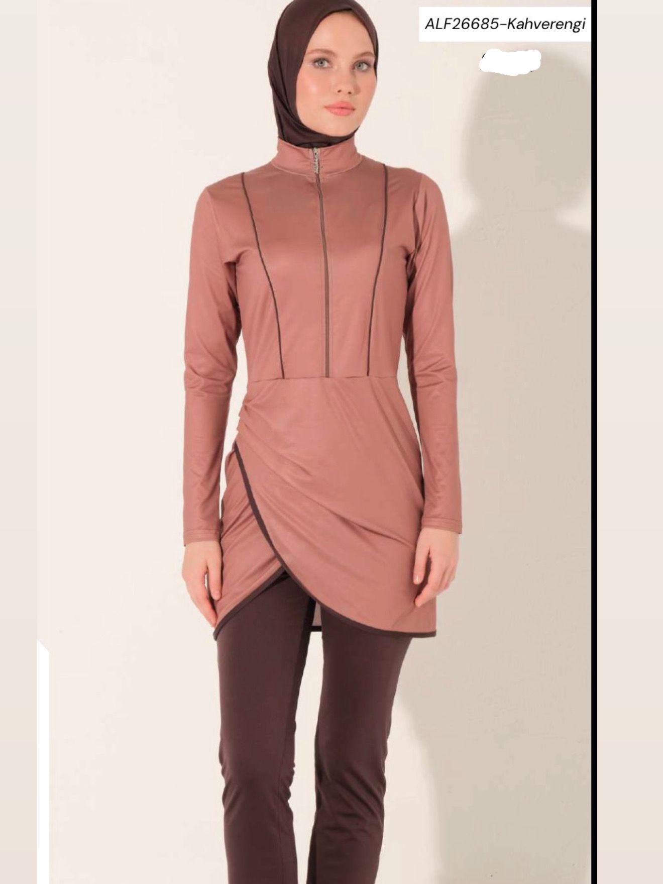 Mocha Stretch Modest Swimwear Set