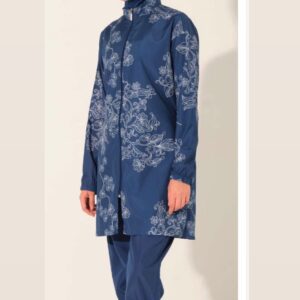 Navy Floral Modest Swimwear Set