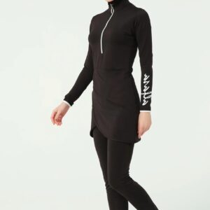 Black Stretch Modest Swimwear Set