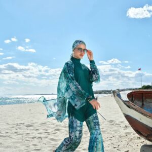 Emerald Printed Modest Swimwear Set