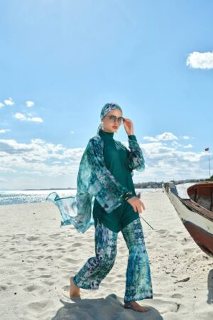 Emerald Printed Modest Swimwear Set