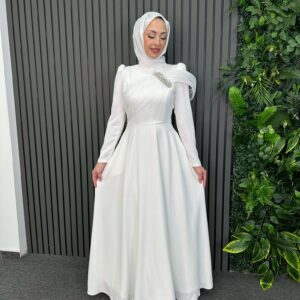 Elegance White Evening Dress