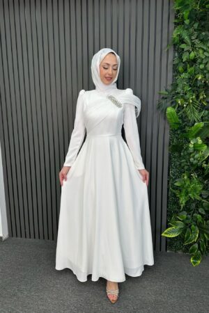 Elegance White Evening Dress