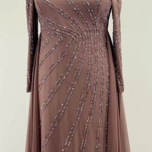 Crystal Embellished Evening Gown