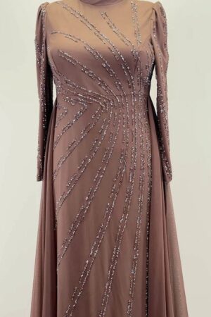 Crystal Embellished Evening Gown