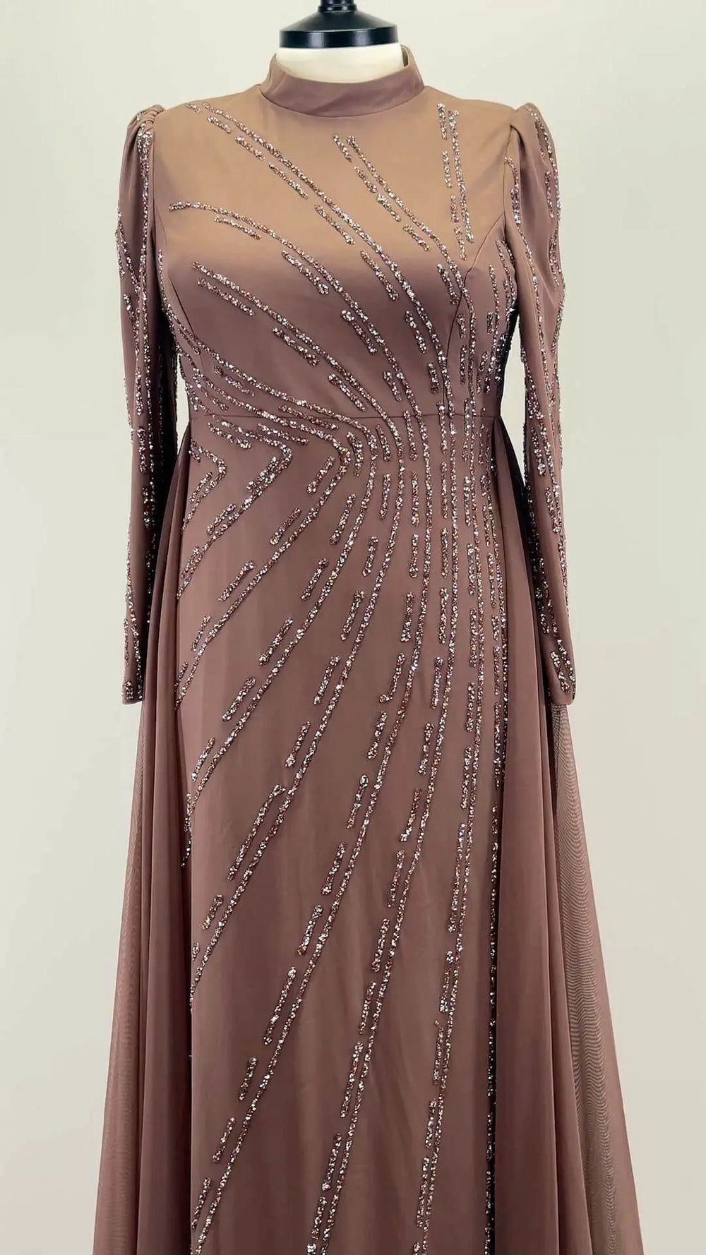 Crystal Embellished Evening Gown