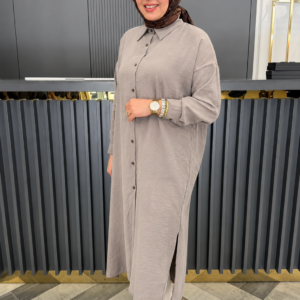 Everyday Button-Front Maxi Tunic