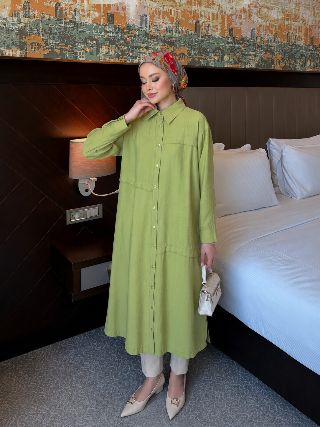 Luna Button-Front Maxi Tunic