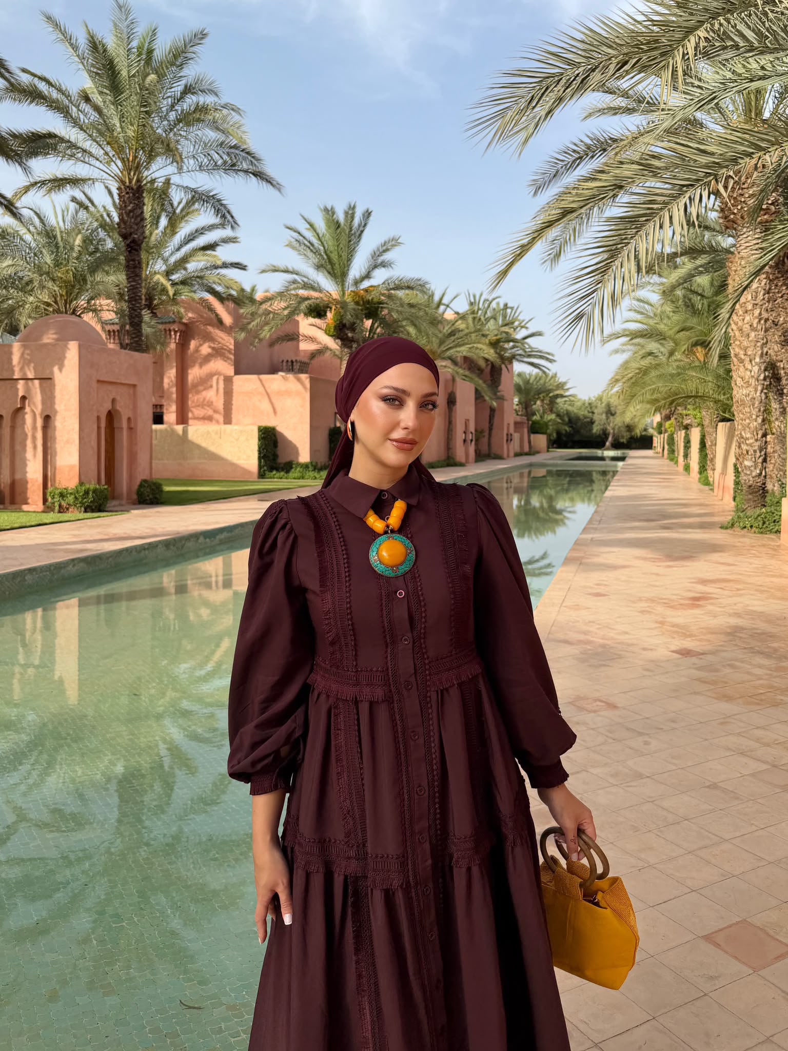 Cotton Embroidered Button-Front Maxi Dress - Image 2