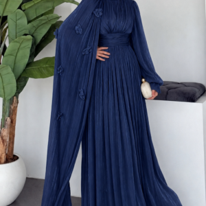 Celeste Floral Cape Gown