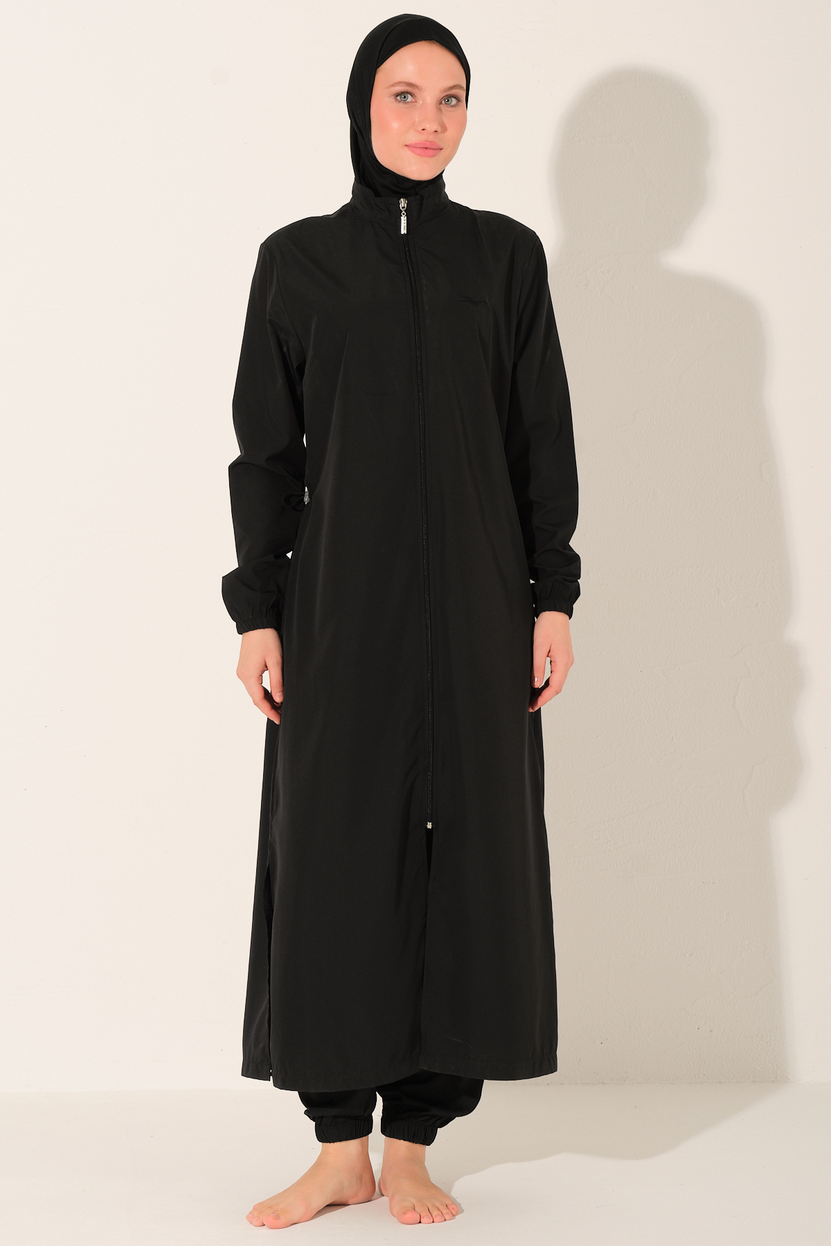 Lycra Modest Swimwear Set – Black