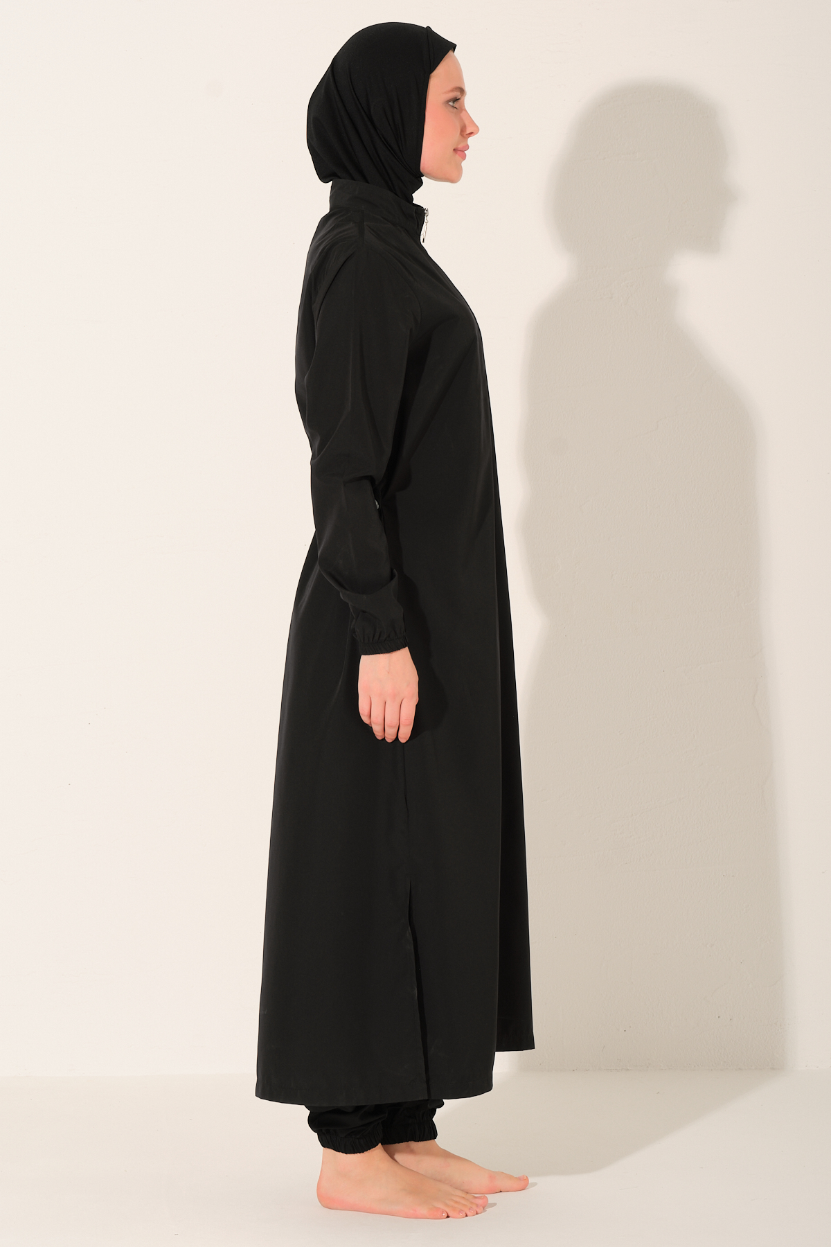 Lycra Modest Swimwear Set – Black - Image 2
