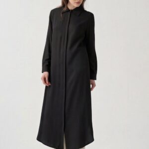 Black Long Viscose Tunic