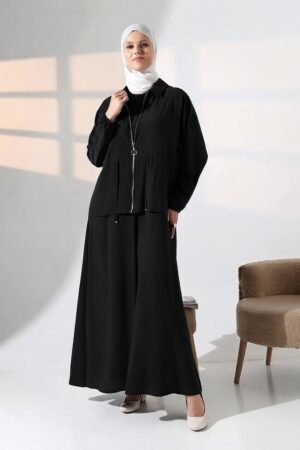 Viscose Dress & Jacket Set – Elegant Modest Wear Two-Piece Set