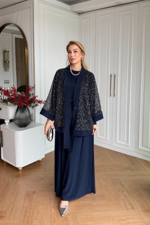 Sequin Jacket Three-Piece Set - Image 2