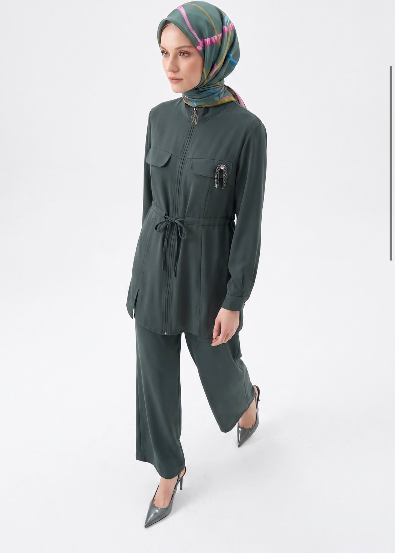 Luna Zip-Front Modest Two-Piece Set - Image 3