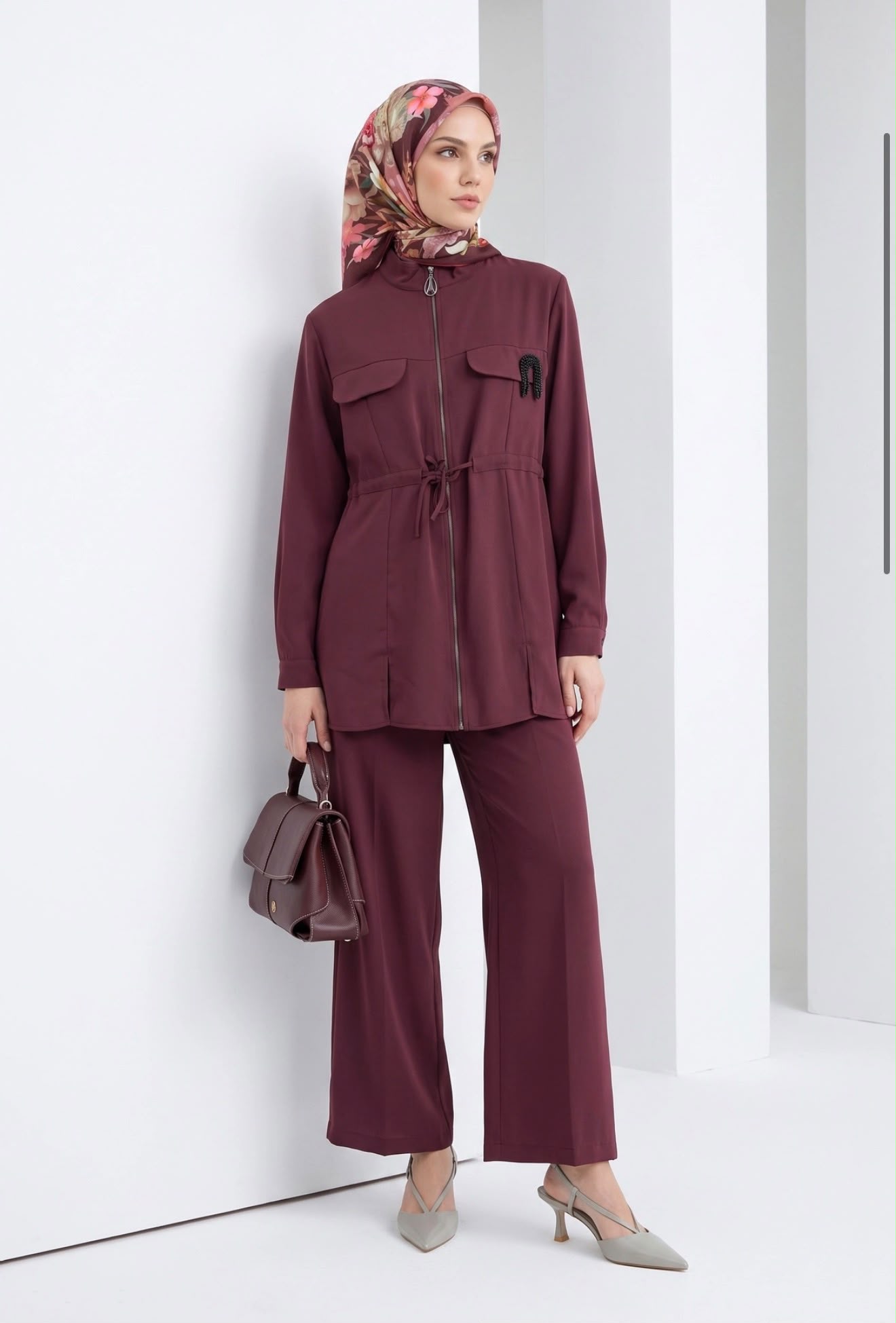 Luna Zip-Front Modest Two-Piece Set - Image 6