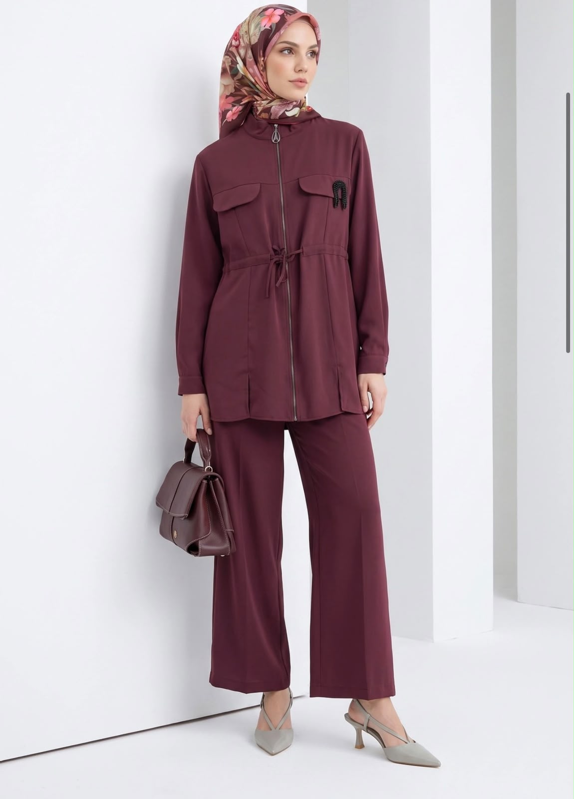 Luna Zip-Front Modest Two-Piece Set - Image 8