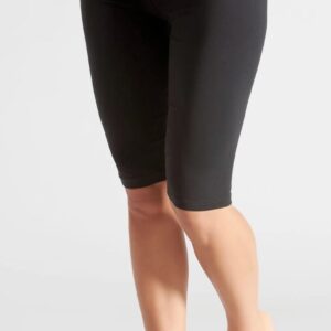 Modal Cotton-Blend Short Leggings – Black & White