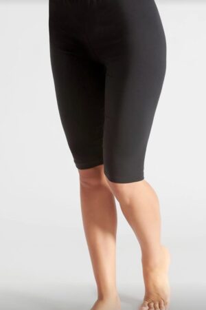 Modal Cotton-Blend Short Leggings – Black & White