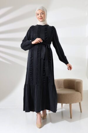 Silk Cupro Belted Dress
