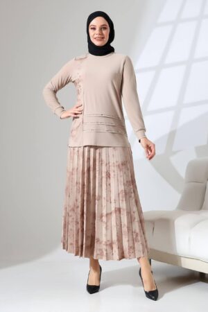 Detail Skirt Set