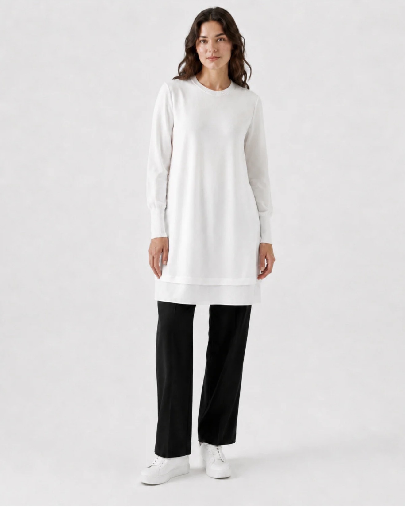 Chiffon Hem Tunic
