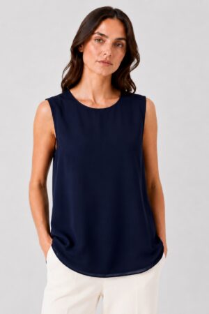 Sleeveless Chiffon Front Inner Top