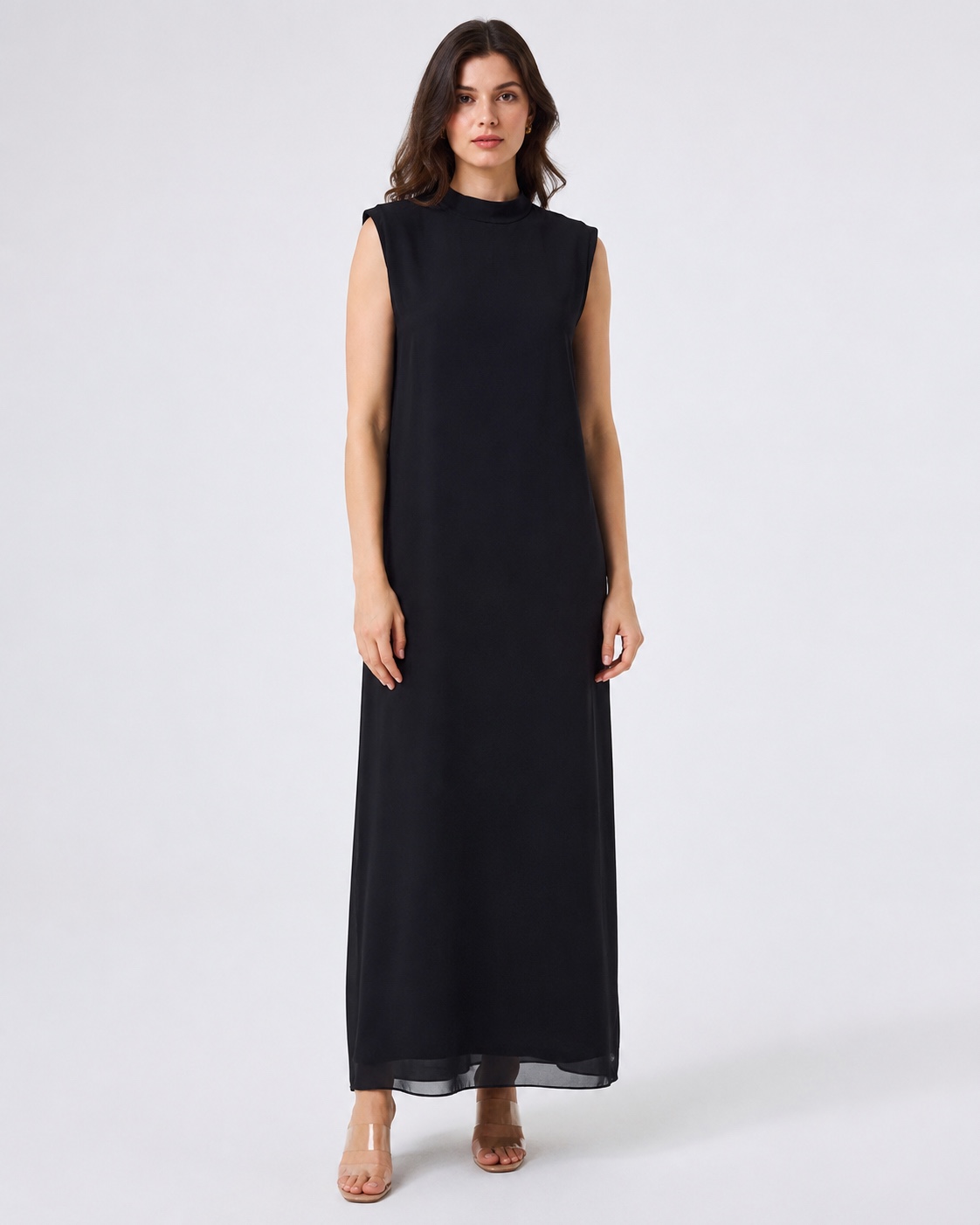 Sleeveless Long Chiffon Inner Dress - Image 3