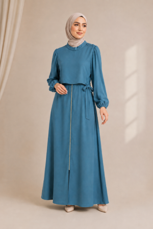 Zip Front Abaya