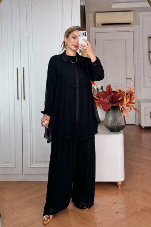 Silk Pants Set
