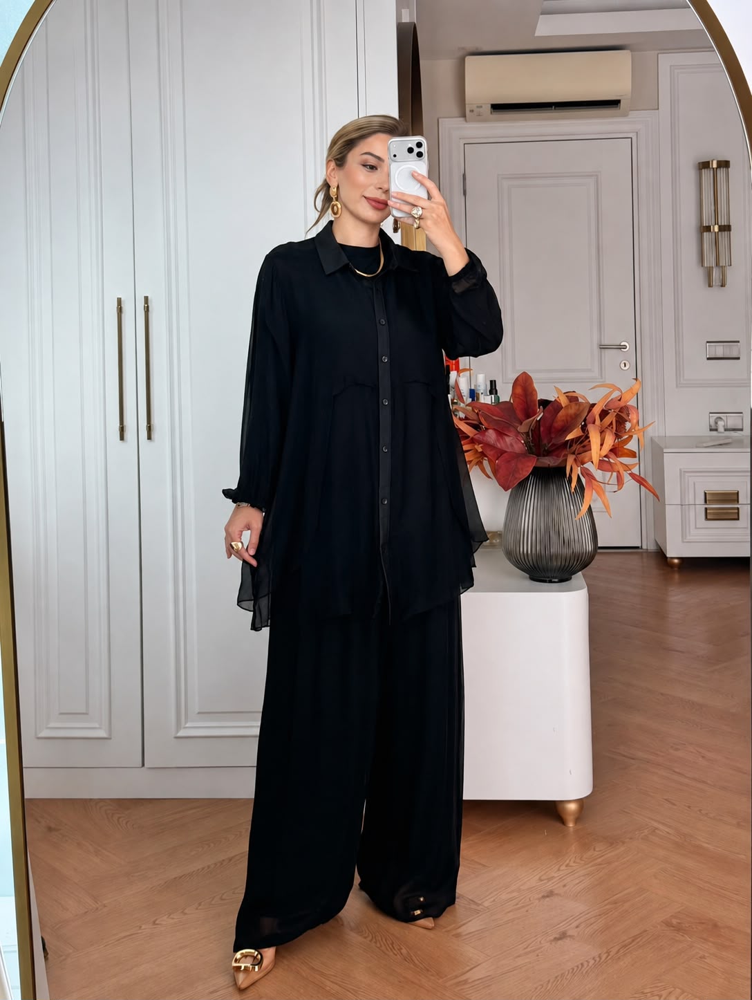 Silk Pants Set