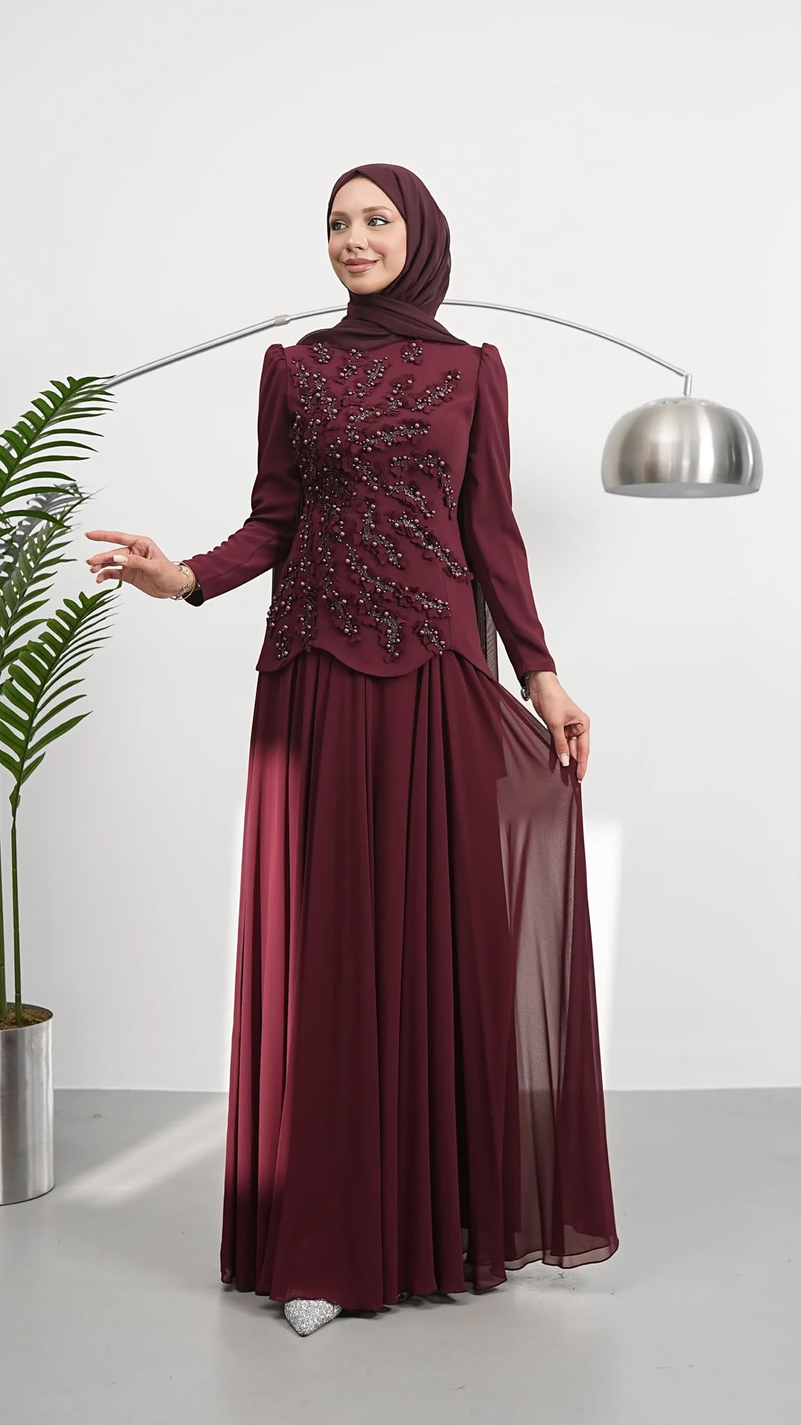 Embellished Evening Dress