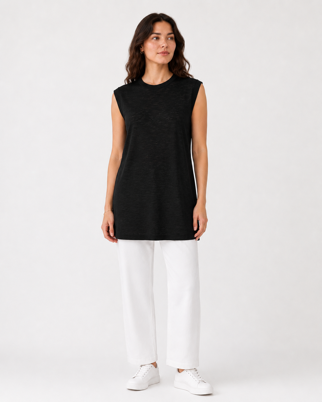 Sleeveless Jersey Inner Tunic