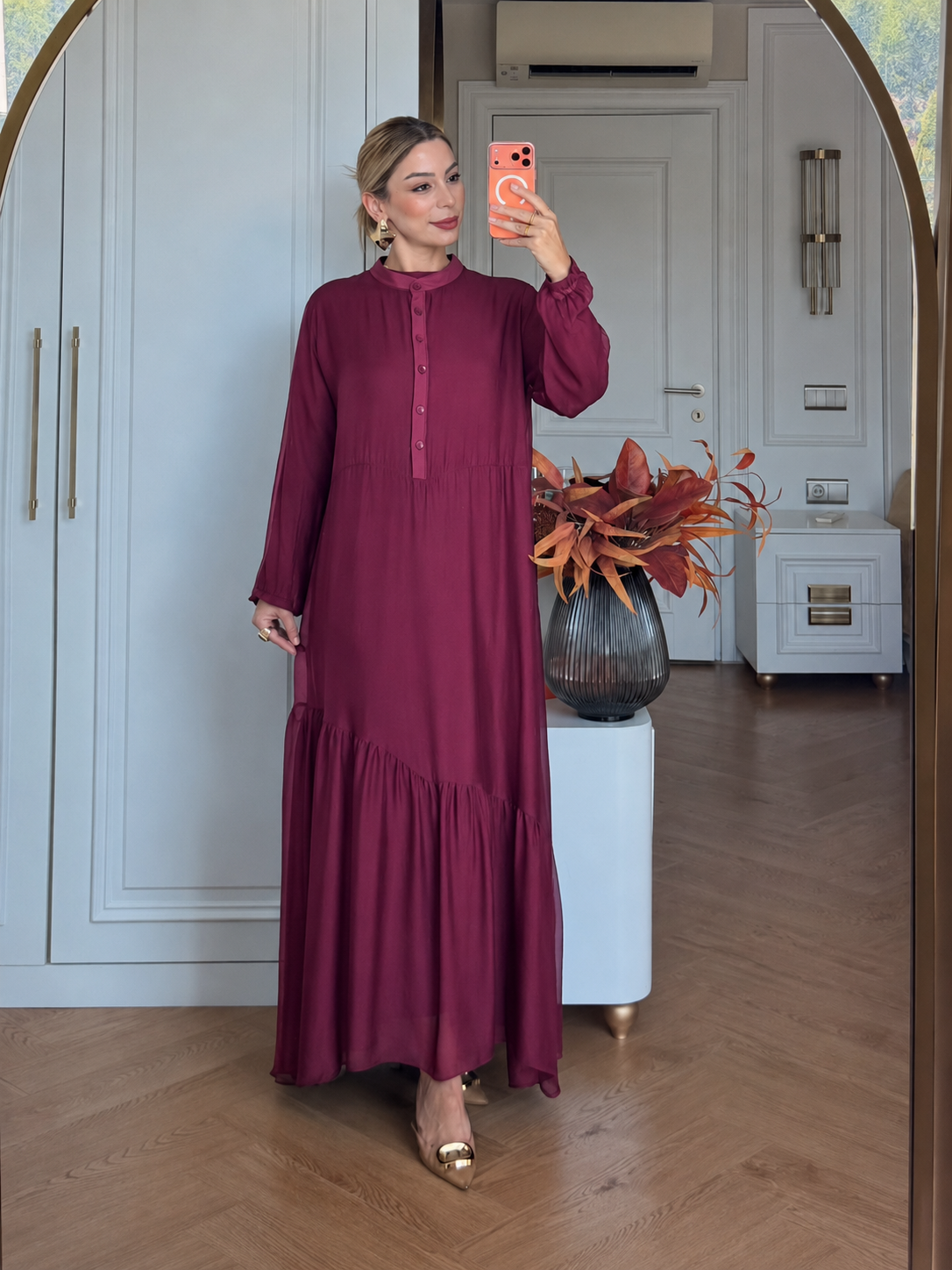 Silk Satin Maxi Dress